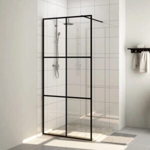 Duschwand für Begehbare Dusche,Duschtrennwand,Duschabtrennung mit Klarem esg Glas 90x195 cm CIW66679 Maisonchic