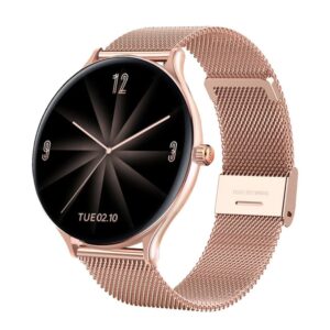 TPFNet Smart Watch / Fitness Tracker IP67 für Damen & Herren - Milanaise Armband - Android & IOS - verschiedene Farben - Gold