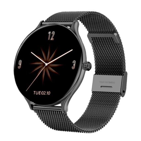 TPFNet Smart Watch / Fitness Tracker IP67 für Damen & Herren - Milanaise Armband - Android & IOS - verschiedene Farben - Schwarz