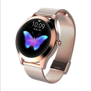 TPFNet Damen Smart Watch / Fitness Tracker IP68 - Milanaise Armband - Android & IOS - verschiedene Farben - Rose Gold