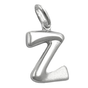 Paolo Renzo Buchstabenanhänger A-Z - 15x13mm teilmattiert glänzend 925er Silber - Z