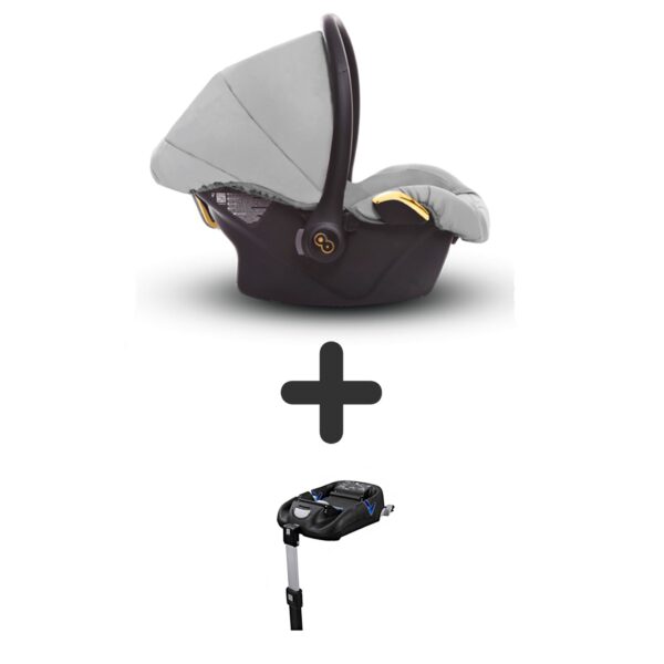 TPFLiving Babyschale Ultra Stoff mit oder ohne Isofix - Zen / Gold / mit Isofix