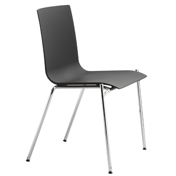 Auf einen Blick THONET S 160 Konferenzstuhl  Vierfuß-Gestell chrom  Schale Polypropylen Erhältlich in Schwarzgrau (RAL 7021) oder Signalweiß (RAL 9003) Stapel- und reihbar Universalgleiter schwarz inklusive Weitere Farben und Ausführungen auf Anfrage  Sitzhöhe 46 cm Gesamthöhe 82 cm Breite 57 cm Tiefe 54 cm Gewicht 5