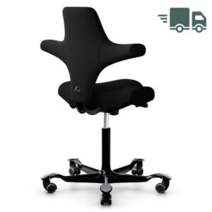 ALLGEMEIN Ergonomischer Design-Bürostuhl mit Sattelsitz  Sattelform:  Der Sitz des Capiscos ermöglicht eine Vielzahl von Sitzpositionen: Nach vorne