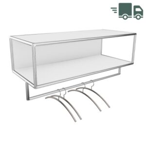 Auf einen Blick Bosse Modul Space Wandgarderobe Chrom Breite 100 cm seitlich offen Höhe 43