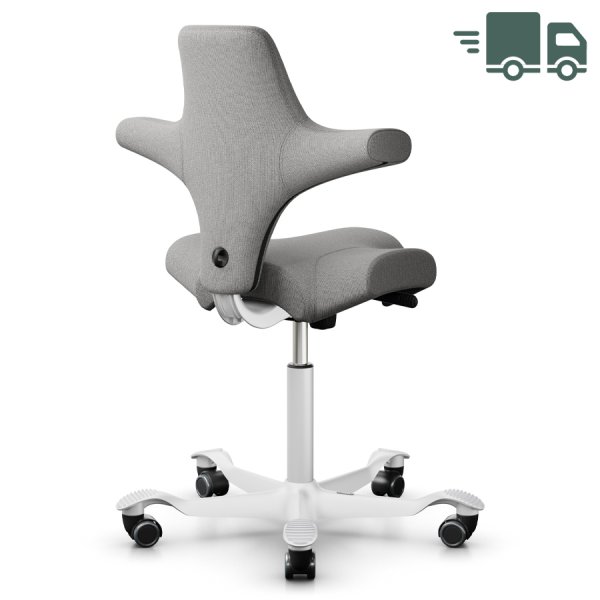 ALLGEMEIN Ergonomischer Design-Bürostuhl mit Sattelsitz  Sattelform:  Der Sitz des Capiscos ermöglicht eine Vielzahl von Sitzpositionen: Nach vorne