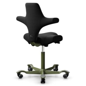 ALLGEMEIN Ergonomischer Design-Bürostuhl mit Sattelsitz  Sattelform:  Der Sitz des Capiscos ermöglicht eine Vielzahl von Sitzpositionen: Nach vorne