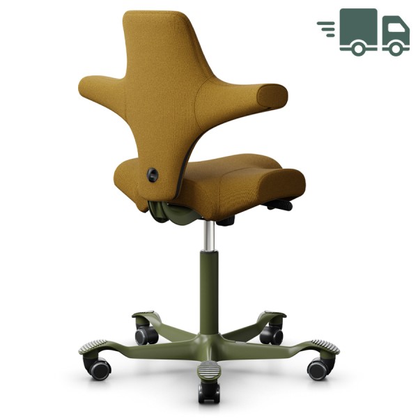 ALLGEMEIN Ergonomischer Design-Bürostuhl mit Sattelsitz  Sattelform:  Der Sitz des Capiscos ermöglicht eine Vielzahl von Sitzpositionen: Nach vorne