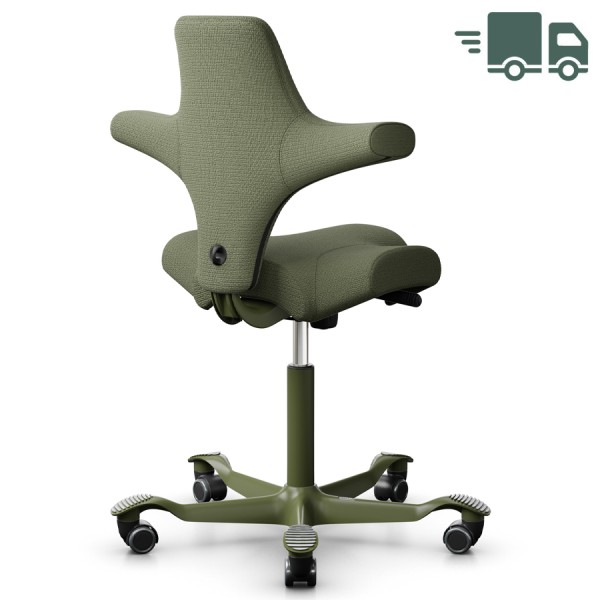 ALLGEMEIN Ergonomischer Design-Bürostuhl mit Sattelsitz  Sattelform:  Der Sitz des Capiscos ermöglicht eine Vielzahl von Sitzpositionen: Nach vorne