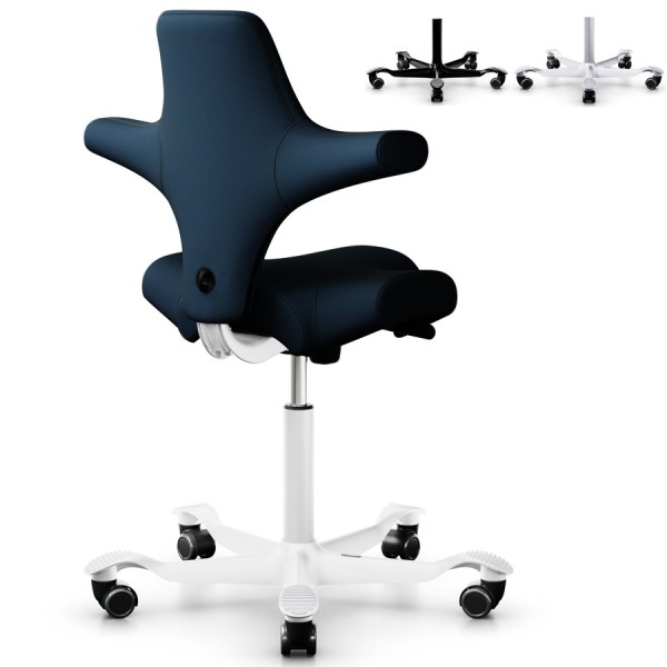 ALLGEMEIN Ergonomischer Design-Bürostuhl mit Sattelsitz  Sattelform:  Der Sitz des Capiscos ermöglicht eine Vielzahl von Sitzpositionen: Nach vorne