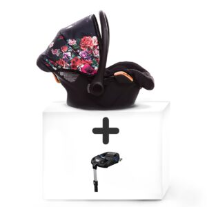 TPFLiving Babyschale Dark Rose mit oder ohne Isofix - Rosé Gold / mit Isofix