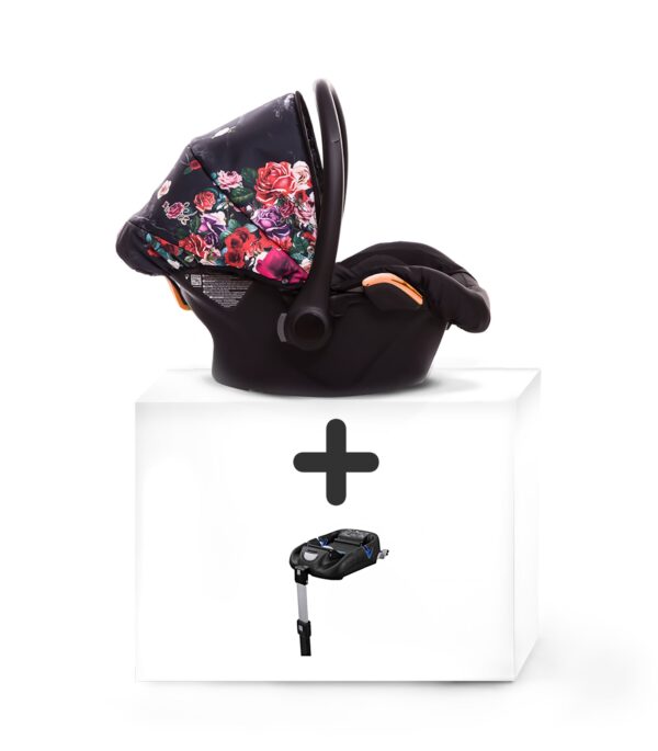 TPFLiving Babyschale Dark Rose mit oder ohne Isofix - Rosé Gold / mit Isofix