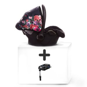 TPFLiving Babyschale Dark Rose mit oder ohne Isofix - Grau / mit Isofix