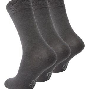 Paolo Renzo® Business Socken 3/6/12/18 oder 36 Paar - Größen 39/42 und 43/46 - Dunkelgrau / 43-46 / 3