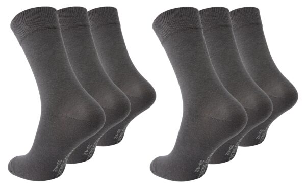 Paolo Renzo® Business Socken 3/6/12/18 oder 36 Paar - Größen 39/42 und 43/46 - Dunkelgrau / 43-46 / 6