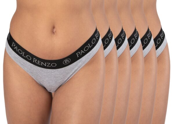 Paolo Renzo® Damen Baumwoll Tanga SPORT LINE 3 oder 6 Paar - Größen S