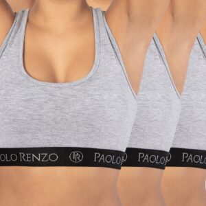 Paolo Renzo® Damen Baumwoll-Bustier SPORT LINE 3 oder 6 Paar - Größen S