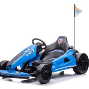 TPFLiving Elektro-Kinderquad eDrift Car blau - Kinderauto - Elektroauto - Elektro-Gokart - Sicherheitsgurt und Hinterreifen zum Driften