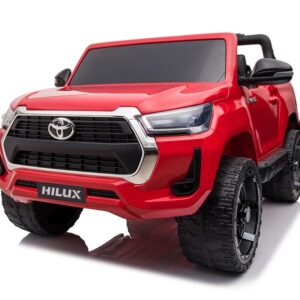 TPFLiving Elektro-Kinderauto Toyota Hilux rot - Kinderauto - Elektroauto - Ledersitz und Sicherheitsgurt