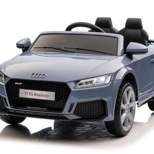 TPFLiving Elektro-Kinderauto Audi TT RS - Kinderauto - Elektroauto - Ledersitz und Sicherheitsgurt - nardo-grau