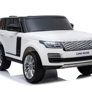 TPFLiving Elektro-Kinderauto Land Rover Range Rover Doppelsitzer - Kinderauto - Elektroauto - Ledersitz und Sicherheitsgurt - weiss