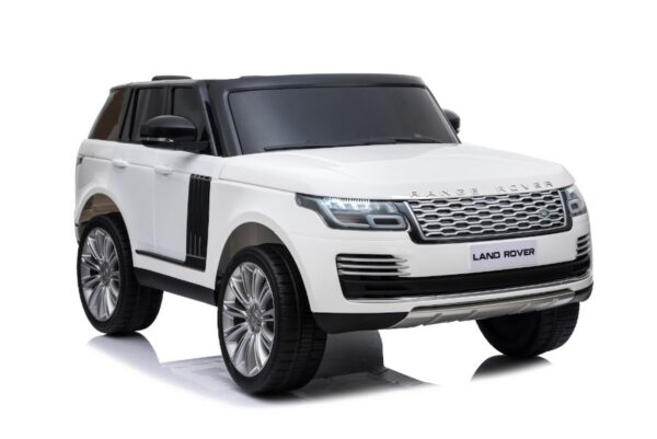 TPFLiving Elektro-Kinderauto Land Rover Range Rover Doppelsitzer - Kinderauto - Elektroauto - Ledersitz und Sicherheitsgurt - weiss