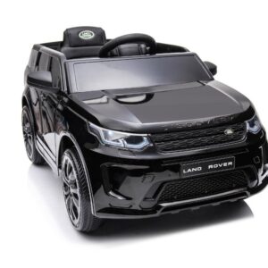 TPFLiving Elektro-Kinderauto Land Rover Discovery - Kinderauto - Elektroauto - Ledersitz und Sicherheitsgurt - schwarz