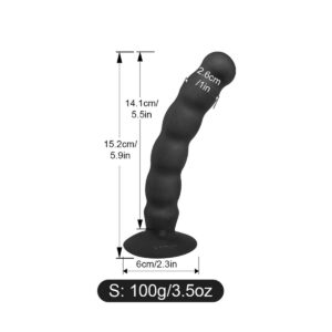 TPFSecret gewellter Analvibrator für Männer und Frauen mit oder ohne Remote Controll - Größe S oder M - ohne Fernbedienung / 14.1 cm