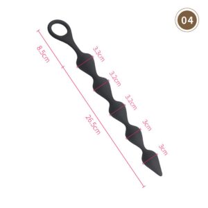 TPFSecret Perlen Analkette für Männer und Frauen - verschiedene Längen und Durchmesser - Schwarz - 35 cm - 3.3 cm