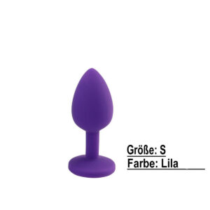 TPFSecret Juwel Analplug für Männer und Frauen - mit Schmuckstein - verschiedene Größen und Farben - Violett / 2.8 cm