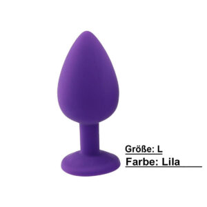 TPFSecret Juwel Analplug für Männer und Frauen - mit Schmuckstein - verschiedene Größen und Farben - Violett / 4.2 cm