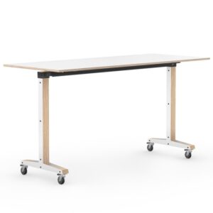 Auf einen Blick Interstuhl WHAT IF WE FLY High Folding Table XL 2000 | Klapptisch WT204 Oberfläche Birke Multiplexkante in Weiß Melamin Direktbeschichtung Metallteile in Weiß Gestell aus unbehandelter Esche natur Universalrollen mit Feststeller galvanisch verzinkt Länge: 200 cm Breite: 80 cm Höhe: 104 cm Ein Tisch mehr? Oder weniger? Die Klappversion des HIGH TABLE kommt immer dann zum Einsatz