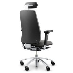 Auf einen Blick Ergonomischer Bürostuhl RH Logic 220 silver Kunststoffteile schwarz - Metallkomponenten silber Stoff Cura grau  (98% Post-Consumer recyceltes Polyester