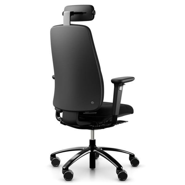 Auf einen Blick Ergonomischer Bürostuhl RH Logic 220 black Kunststoffteile schwarz - Metallkomponenten silber Stoff Cura schwarz  (98% Post-Consumer recyceltes Polyester