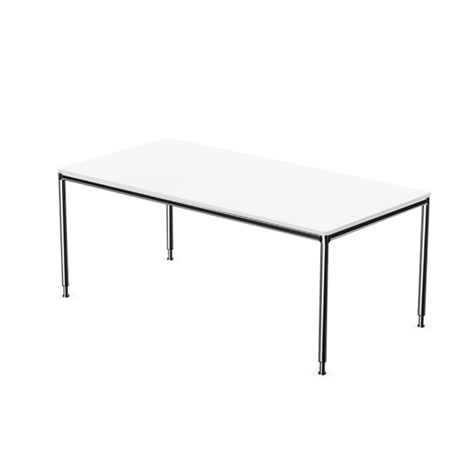 AUF EINEN BLICK Bosse Modul Space Schreibtisch S-Desk  Abmessung: 180x80 cm Melaminoberfläche weiss Ausführung Eck-Kante: mit Radius R22 Verchromte Systemrohre 20 mm Lieferung frei Bordsteinkante ohne Montage Tisch kommt zerlegt: Beine müssen noch montiert werden Vertragen und/oder Montage auf Anfrage mit Aufpreis möglich Hersteller: BOSSE Der Modul Space Systemtisch/ Schreibtisch S-Desk von Bosse Design ist optisch mehr als ein Highlight. Mit modern eleganter Anmutung passt er sich sowohl ins Büro als auch in Ihr Home-Office perfekt ein. In neuem Look besticht er mit abgerundeten Ecken