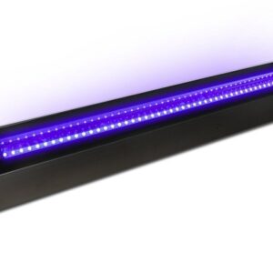 SATISFIRE Schwarzlicht LED-UV-Röhre 60cm Komplettset 10W High Power ca. 30.000 Stunden Lebensdauer bruchsicher wechselbare Röhre Blacklight