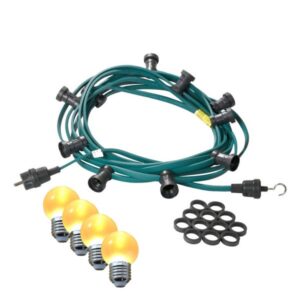 Illu-/Partylichterkette 40m - Außenlichterkette - Made in Germany - 40 x ultra-warmweiße LED Kugeln