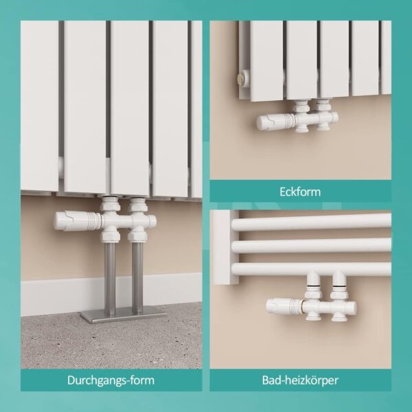 Artikelbeschreibung: Hochwertiges Thermostatventil für Heizkörper zur präzisen Regulierung des Heizwasserflusses.. Technische Daten:. Innengewinde: G 1/2". Außengewinde: G 3/4". Anschlussabstand: 50 mm. Erhältlich in drei Farben: Chrom