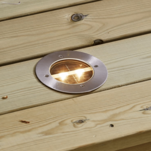 LED Einbauspot mit Solarfeld und Dämmerungssensor - Warmweiß - 12cm Durchmesser