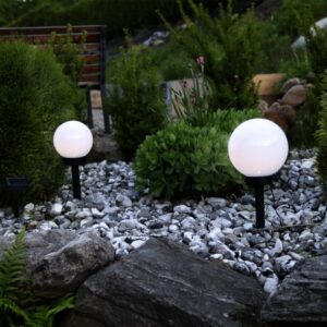 LED Solar Gartenkugel GLOBUS - Erdspieß - H: 35cm