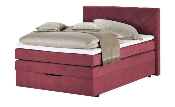 Boxspringbett mit Bettkasten Princess ¦ rot ¦ Maße (cm): B: 152 H: 116 Betten > Einzelbetten - Höffner