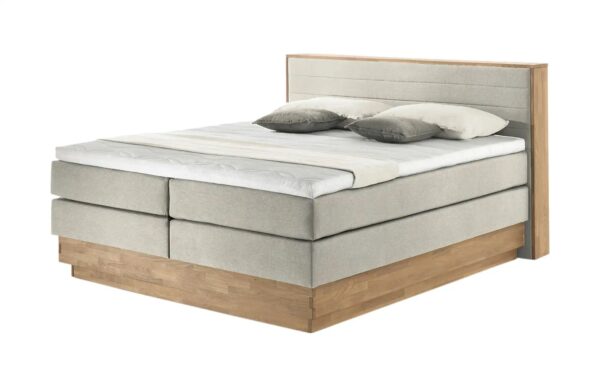 uno Massivholz-Boxspringbett mit Bettkasten Morgan ¦ beige ¦ Maße (cm): B: 164 H: 113 Betten > Komfortbetten - Höffner