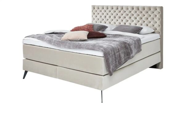 Boxspringbett  Cumberland ¦ beige ¦ Maße (cm): B: 162 H: 130 T: 211 Betten > Boxspringbetten > Boxspringbetten 160x200 - Höffner