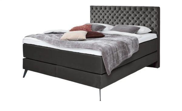 Boxspringbett  Cumberland ¦ grau ¦ Maße (cm): B: 162 H: 130 T: 211 Betten > Boxspringbetten > Boxspringbetten 160x200 - Höffner