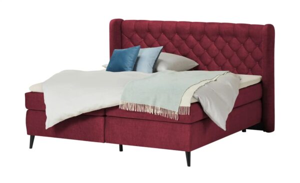 switch Boxspringbett  Madison ¦ rot ¦ Maße (cm): B: 197 H: 122 Betten > Boxspringbetten > Boxspringbetten 180x200 - Höffner