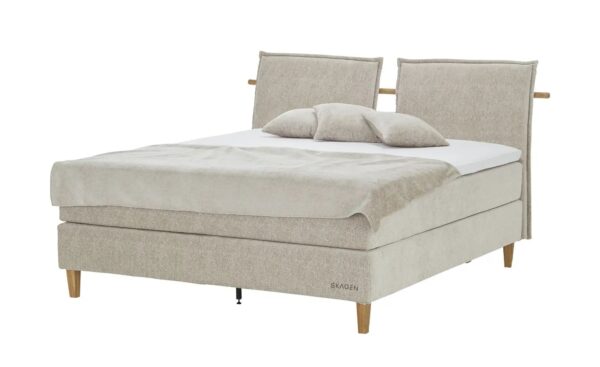 SKAGEN STUDIO Boxspringbett  Voodie ¦ beige ¦ Maße (cm): B: 202 H: 107 Betten > Boxspringbetten > Boxspringbetten 180x200 - Höffner