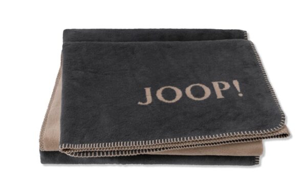 Joop! Wohndecke Kuscheldecke 150x200 cm Doubleface uni anthrazit-karamell 814166 EAN:4000141814166