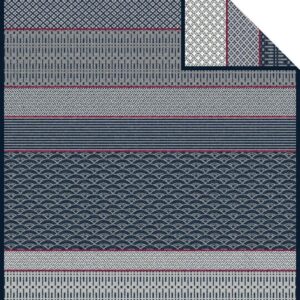 Ibena Kuscheldecke Heimdecke Wohndecke 150x200 Pesaro 1845-600 blau-rot EAN:4004406311698