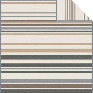 Ibena Jacquard Heimdecke Wohndecke Tanta 150x200 Streifen beige braun 1557-380 EAN:4004406311988