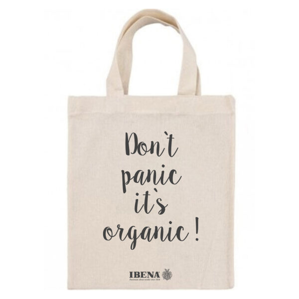 IBENA Baumwolltasche "Don't panic - it's organic" GOTS EAN:4004406330767